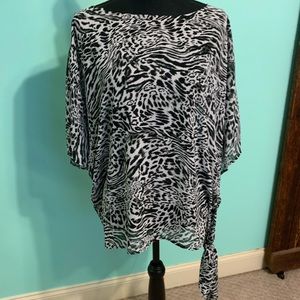 Michael Kors Zebra print sheer top.